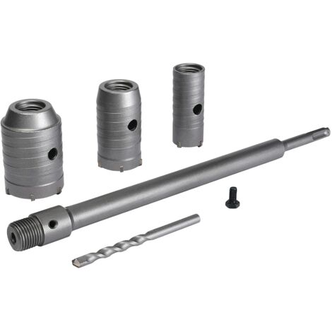 Hole Saw Hole Saw, Ø30mm, 40mm, 50mm Hole Saw Set, Concrete Hole Saw 350mm SDS Plus Extension Shank ​Tungsten Carbide Tip, Hole Saw for Brick Stone Concrete Cement