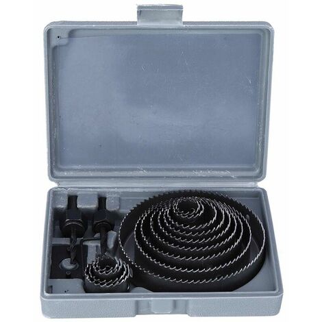 Hole Saw Set, 16PCS Box Hole Saws Tapper Carbide Drill Bit Durable Wood Drill Bits Woodworking Tools