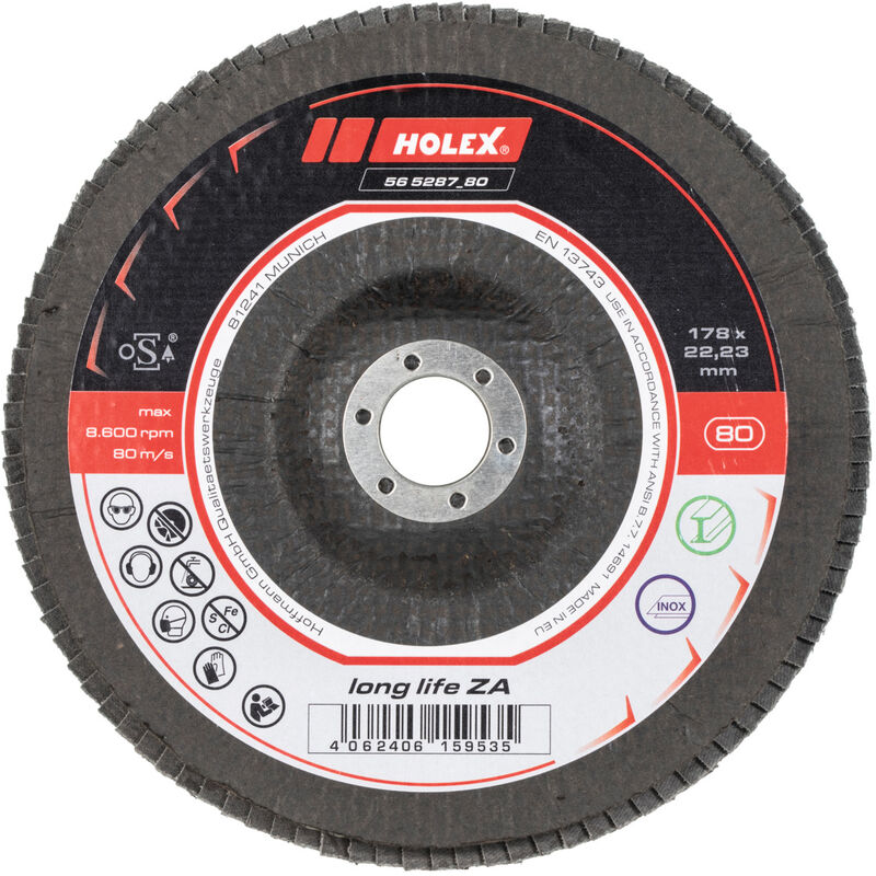 Disco abrasivo lamellare long life za conico ⌀ 178...