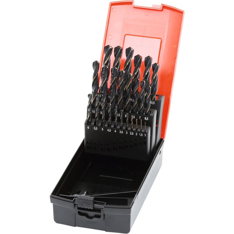 Set di punte elicoidali in hss n. art. 114020 in