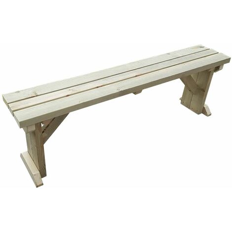 HOLLIES Garden Fence Bench (7ft, Natural finish)