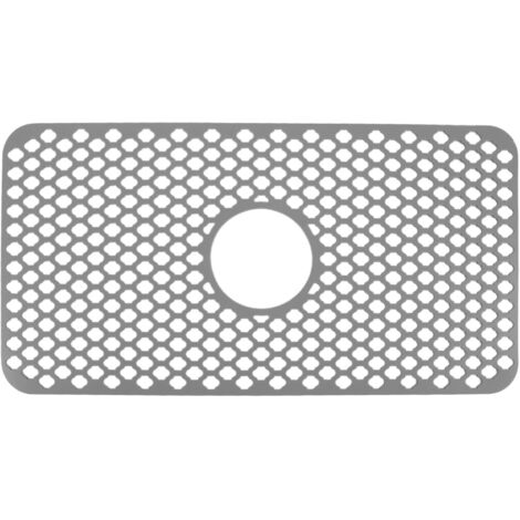 Hollow Insulated Kitchen Sink Mat Non Slip Multi Functional Large Size Silicone Sink Mat Protector Grey