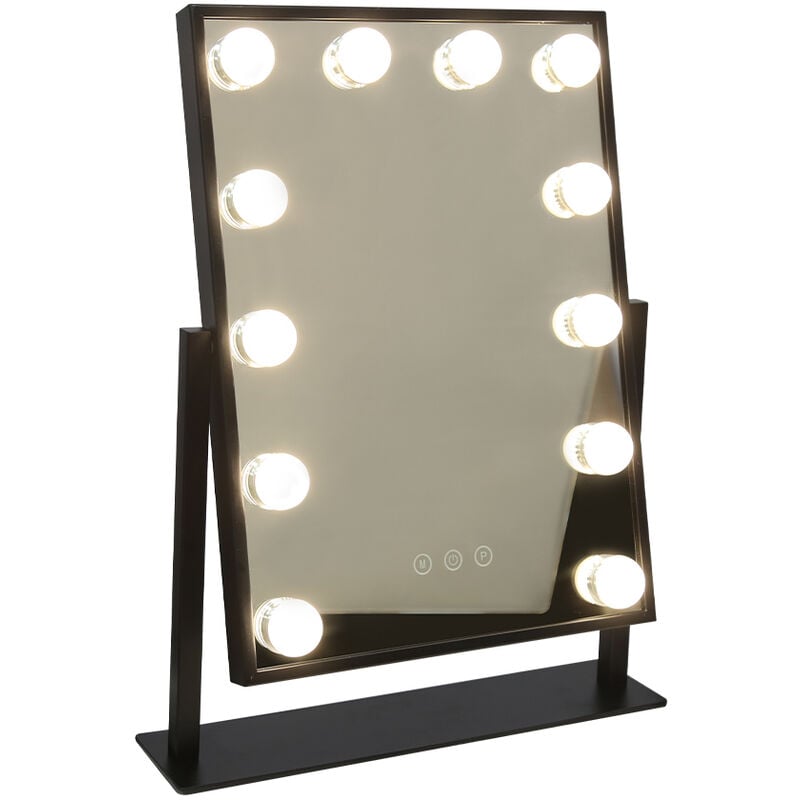 Miroir maquillage Hollywood lumineux led intensité réglable pour coiffeuse, Miroir de Maquillage Lumineux miroir de théâtre, miroir de maquillage