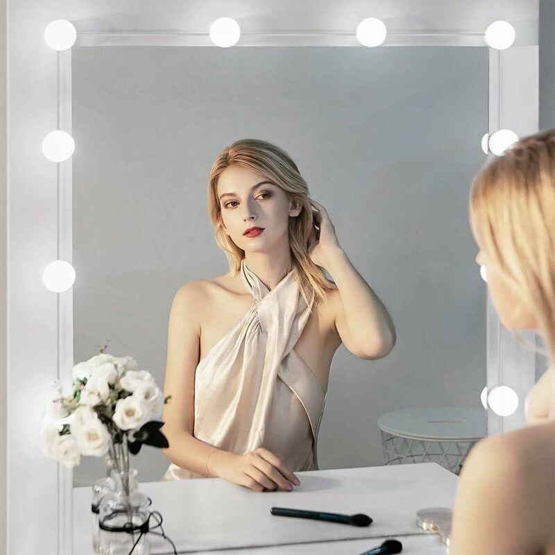 Hollywood Vanity Mirror led Light Kit for Makeup,Makeup Lamp,Cosmetic Mirror Light,Table Vanity Light,2.7M,10 led Bulbs,USB Powered