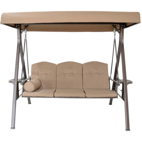 Hollywoodschaukel beige 200x124x170 cm