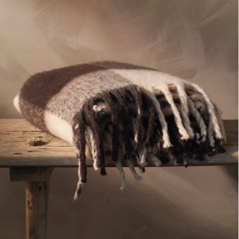 Holmen Polyesterdecke 127 cm x 152 cm braun