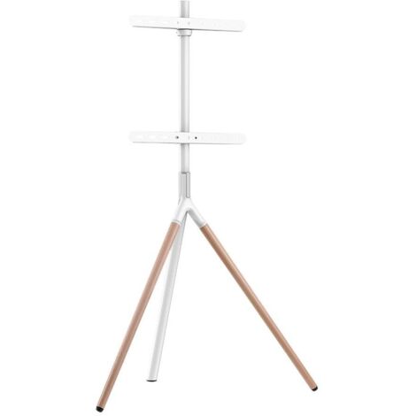 HOLMIOS Soporte de pie para TV entre 45" – 65" (hasta 32kg) con sistema VESA compatible con todas las marcas color blanco