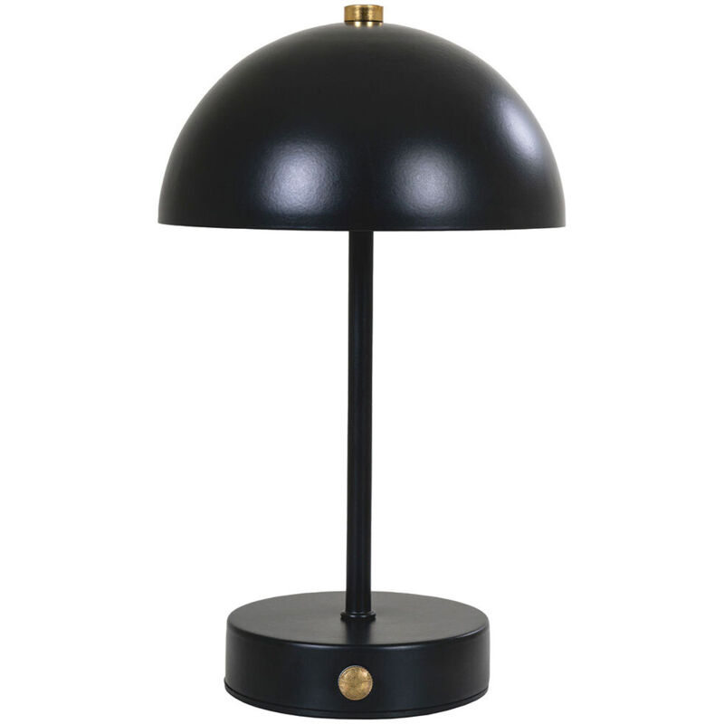 Ebuy24 - Lampe champignon rechargeable 15x15x25 cm en métal noir Ebuy24 - Lampe champignon rechargeable 15x15x25 cm en métal noir