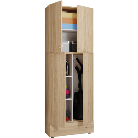 Holz Besenschrank Putzschrank Lona S
