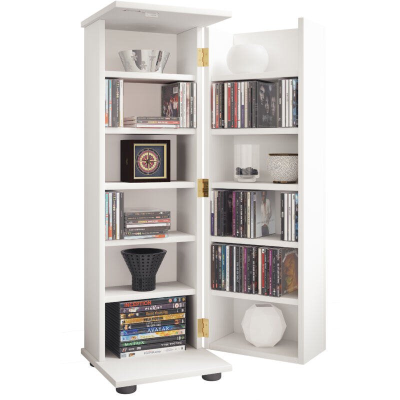 Vcm Holz Cd Dvd Regal Abschließbar Engalo L