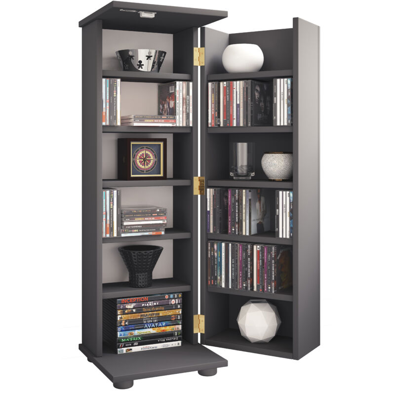 Vcm Holz Cd Dvd Regal Abschließbar Engalo L