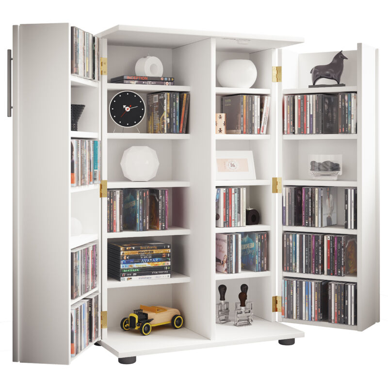 Vcm Holz Cd Dvd Regal Abschließbar Engalo Xl