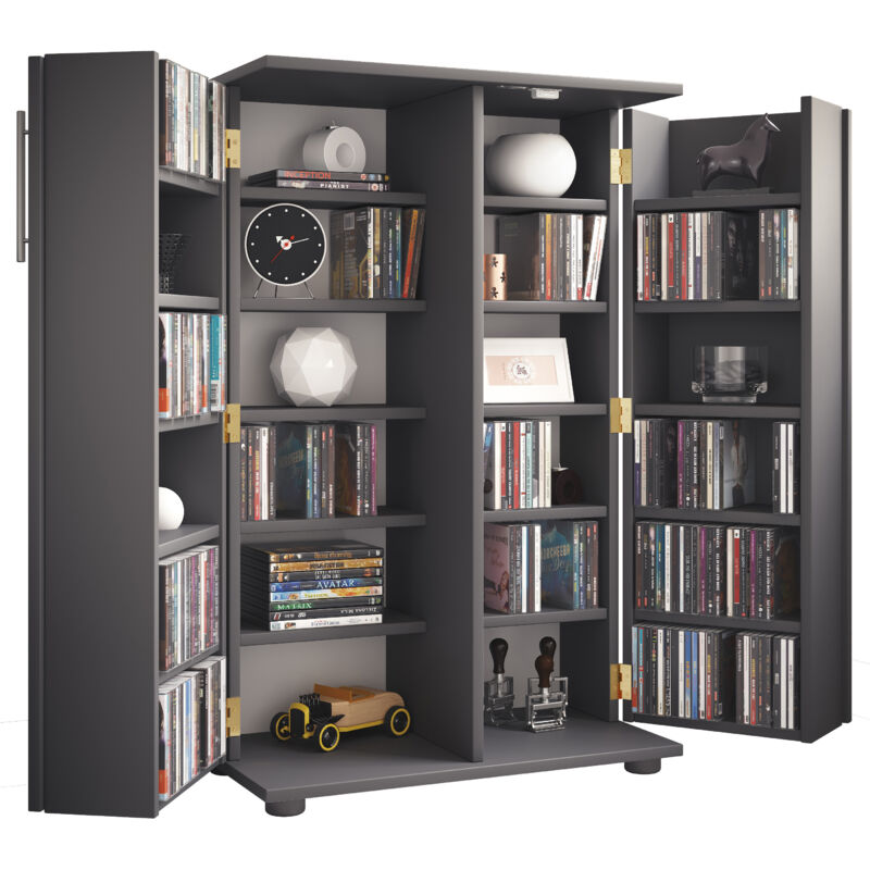 Vcm Holz Cd Dvd Regal Abschließbar Engalo Xl