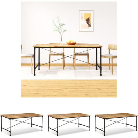Holz Esstisch - vidaXL Esstisch Massivholz Mango 180 cm - Esstisch mit Rädern