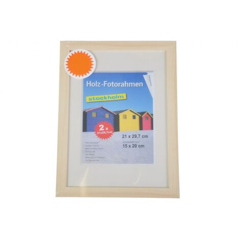 Holz-Fotorahmen 21x29,7cm 2er Pack Fotos Photo Rahmen Dekoration Haushalt wohnen - natur