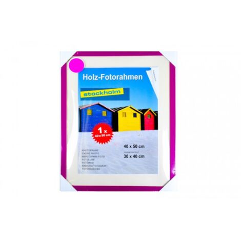 Holz Fotorahmen Bilderrhalter 40x50 cm verschiedene Farben Dekoration Träger - violett