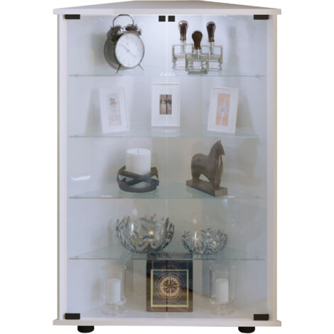 Holz Glas Eckvitrine Vitrine Jecka L
