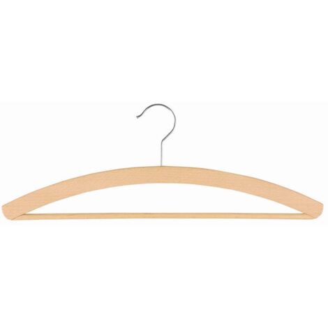 Holz-Kleiderbügel 42 cm 3er-Pack mit Steg gewachst
