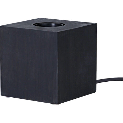 Holz-Leuchte "Kub", mit E27 Fassung, mit Schalter