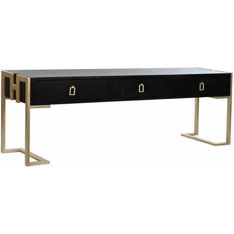 Holz Metallmetall Couchtisch 150x36x48 Holz schwarzes Metallmaterial Mehrfarbige Farbfamilie Niedrige Tische Details