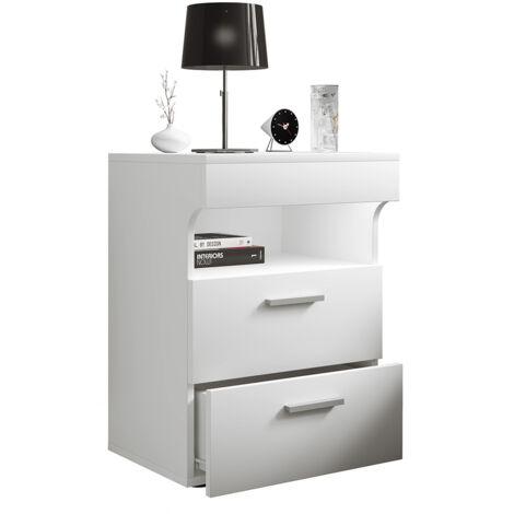 Holz Nachttisch Schublade Slepal M