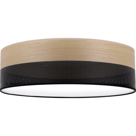HOLZ PLEXIGLAS DECKENLEUCHTE SCHWARZ 50CM GOLDENE EICHE