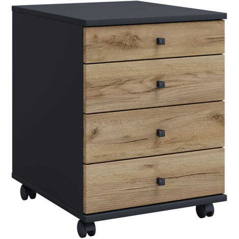 Holz Rollcontainer Schublade Lona 50 cm