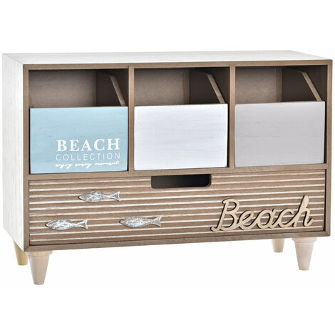 Holz Schmuckschachtel 34x14x24 Brown Wood Beach mehrfarbig Farbmaterial Familien Schmuckschachteln und kleinen Kisten Details