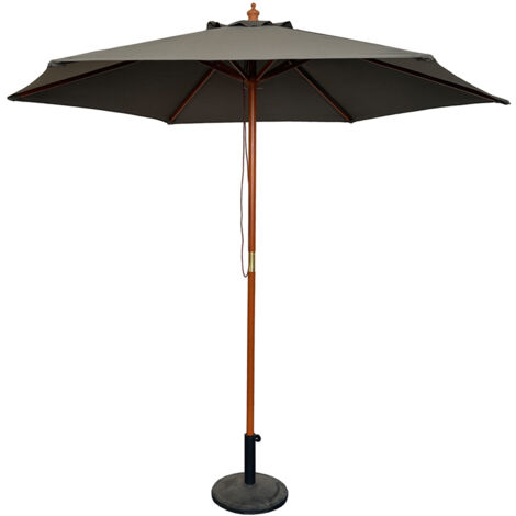 Holz Sonnenschirm Ø3xH2,50m-MMC2081-grau