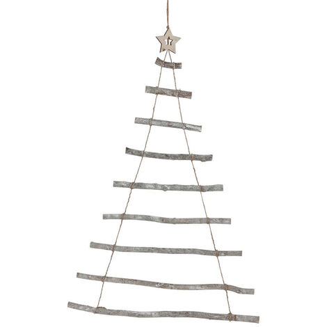 Holz Weihnachts Baum - 90 cm - zum hängen Wand Advent Winter Deko Behang
