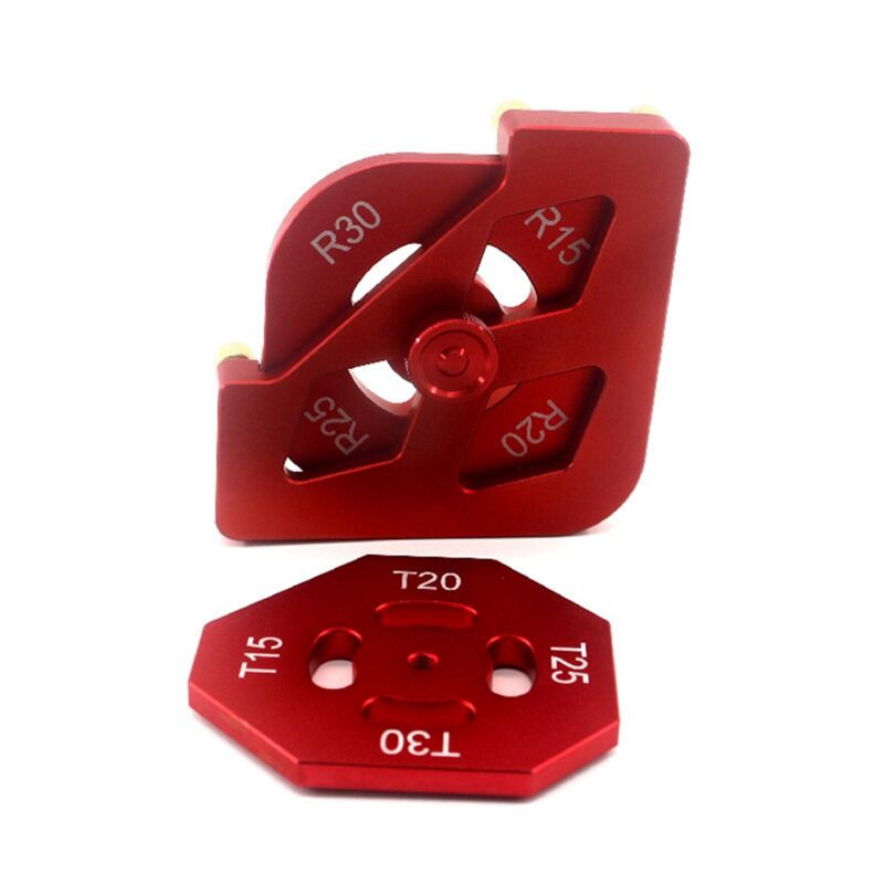 Image of Holzbearbeitung Runde Ecke Fase Vorlage Arc/T Gauge Trimmen Maschine Holz Rand Jig Locator Tool Kit
