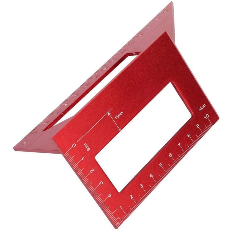 Image of Holzbearbeitungswerkzeug für multifunktionale Markierungslehre 45/90 Grad (rot)