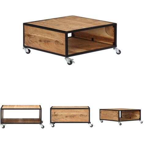 Holzbeistelltisch - vidaXL Couchtisch 70x70x32 cm Massivholz Akazie - Akazienholz Couchtisch