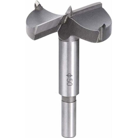 Holzbohrer, 50-mm-Hartmetall-Holzschneider, zum Einbau von Holzkugeltüren, Schubladen, Sperrholz, hilft Ihnen schnell, saubere Löcher mit flachem Boden in Holz zu bohren