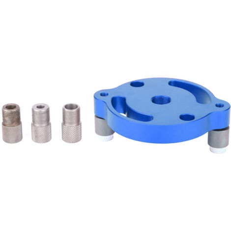 Holzbohrmaschine mit Aluminium-Bohrschablone, Werkzeug für die Holzbearbeitung von Plattenwerkstoffen, Modell X600-1 Blau