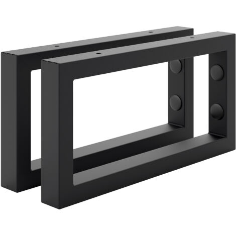 Holzbrink 2 Stück Wandkonsole Schwarz für Waschtisch, 300x150 mm, design und stabil Waschtischhalterung, Handtuchhalter