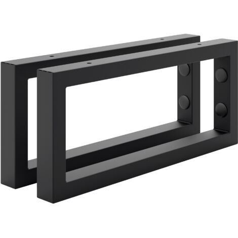 Holzbrink 2 Stück Wandkonsole Schwarz für Waschtisch, 350x150 mm, design und stabil Waschtischhalterung, Handtuchhalter