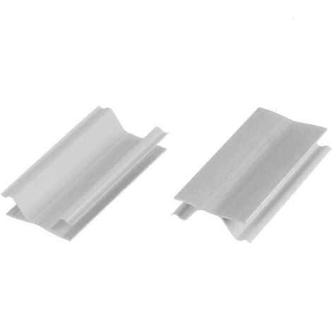 HOLZBRINK Eckverbindung Sockelblende Sockelleiste für Einbauküche 150mm Höhe ALUMINIUM Gebürstet - HBK15