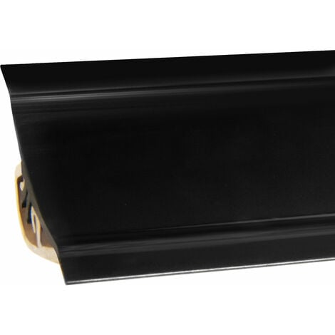 HOLZBRINK Profil d’étanchéité pour plan de travail, joint cuisine, profil décoratif, plinthe cuisine, Matériel PVC, couleur : Noir, 23x23 mm 150 cm
