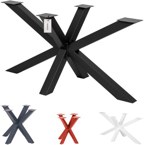 HOLZBRINK Tischbeine Metall Tischgestell für Esstisch Küchentisch Konferenztisch 85x80x72 cm Schwarz 1 Stück HLT-19-J-FF-9005