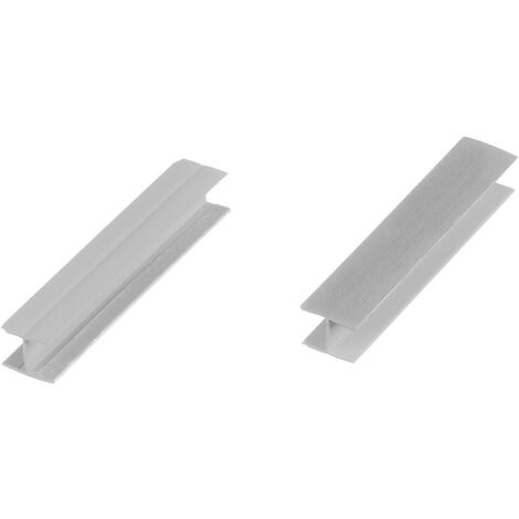 HOLZBRINK Verbinder Sockelblende Sockelleiste für Einbauküche 150mm Höhe ALUMINIUM Gebürstet - HBK15
