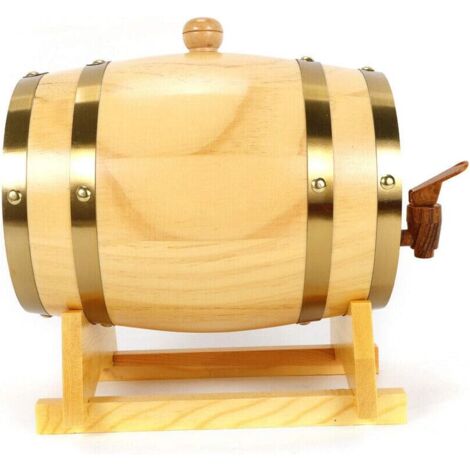 Holzfass 3L Whiskyfass Weinfass Schnapsfass Kiefernfass Fass Weinlagerung Eimer