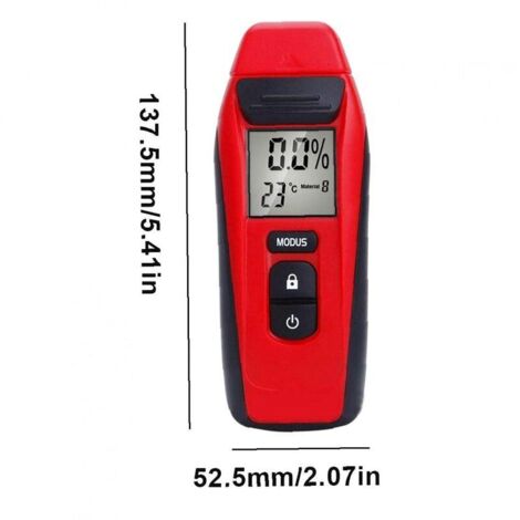 Holzfeuchtemessgerät, Mini-Digital-Feuchtigkeitsmessgerät 9V DC (ohne Batterie) – Schnelle und präzise Messung