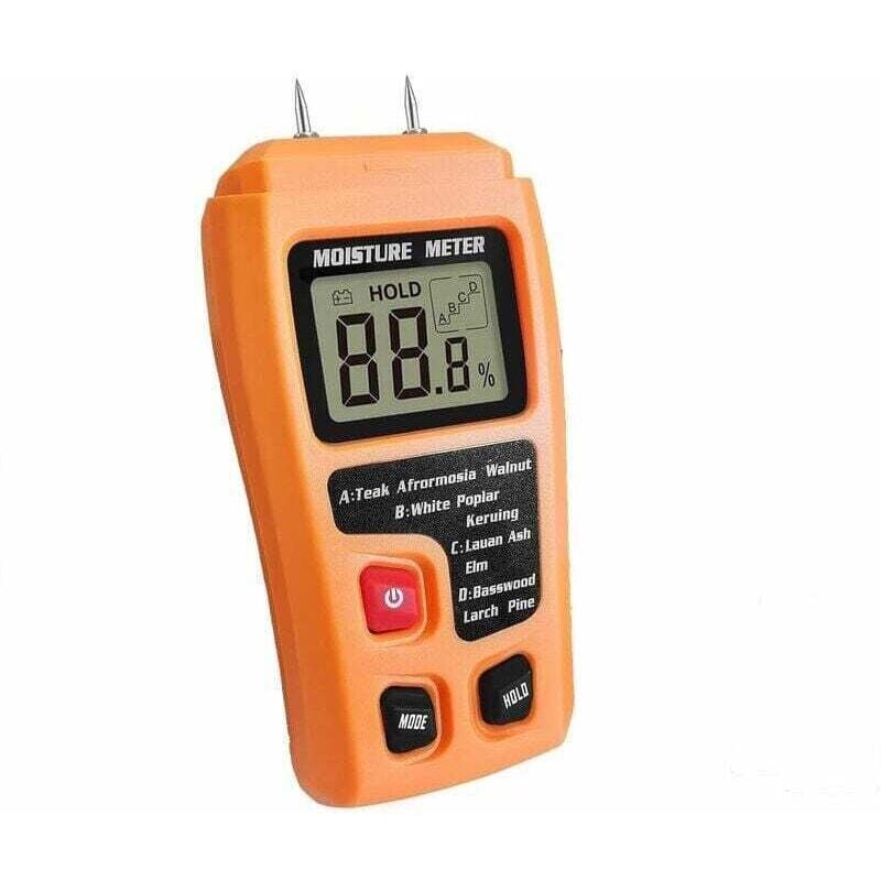 Image of Holzfeuchtemessgerät - Holzfeuchtemessgerät - für Brennholz, Kaminholz, Kaminholz - Gelb,