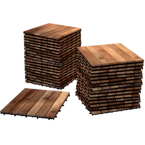 Holzfliesen Set 44 Stück = 4 m ² Akazie Modell 01