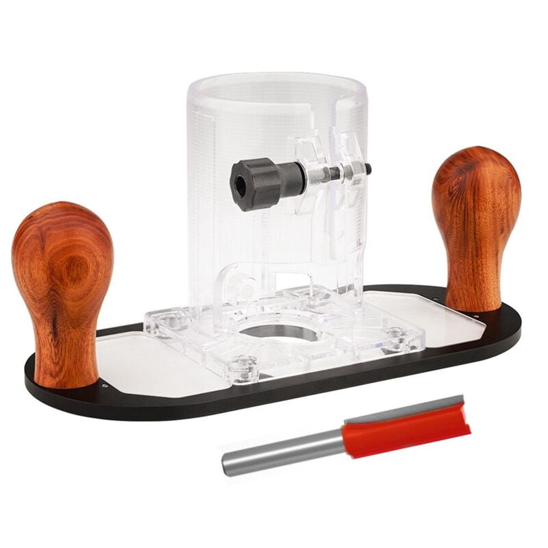 Image of Holzfräser-Basis für Kantenführung – Holzbearbeitungs-Trimmmaschine, Fräsen, Nut, Flip, Gravur