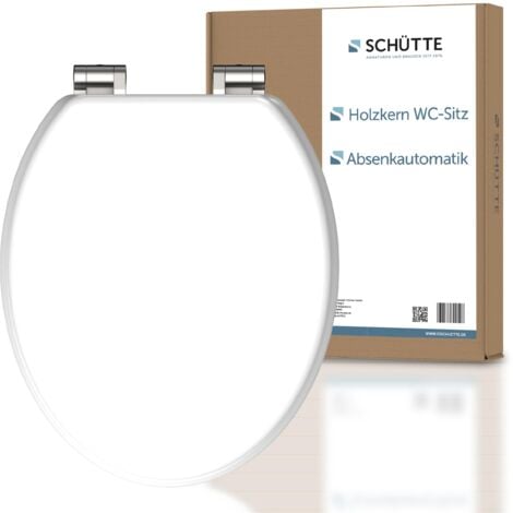 Holzkern WC-Sitz WHITE, mit Absenkautomatik