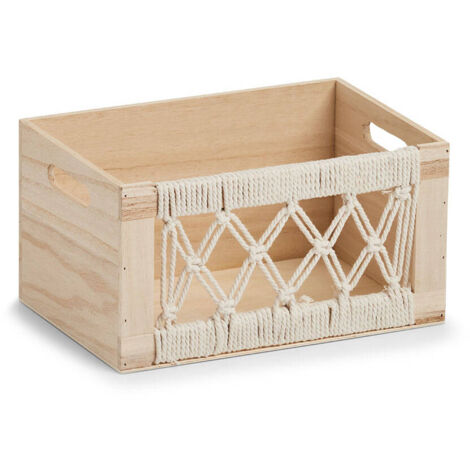 Holzkiste durchbrochen BOHO, 30 x 20 x 16 cm