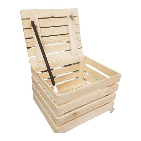 Holzkiste mit Deckel 50x40x30 Kofferraum
