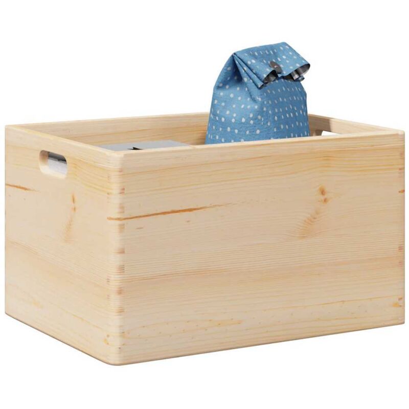 Holzkiste Mit Griffen 40x30x23 Cm Massivholz Kiefer Vidaxl